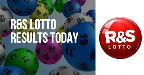 r/s lotto results|R&S Lotto Result Today .